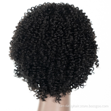 Bob Wig Short length kinky curly Machine Made Virgin Cuticle Aligned Hair Peruvian Human Hair Wigs for Black Woman